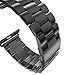 AWSTECH New 42mm Stainless Steel Bracelet Smart Watch Strap Replacement Watchband with Metal Folding Clasp for Apple Watch All Models Black
