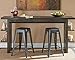 Ashley Furniture Signature Design - Lamoille Counter Dining Table w/ Shelves - Contemporary - Dark Charcoal Gray