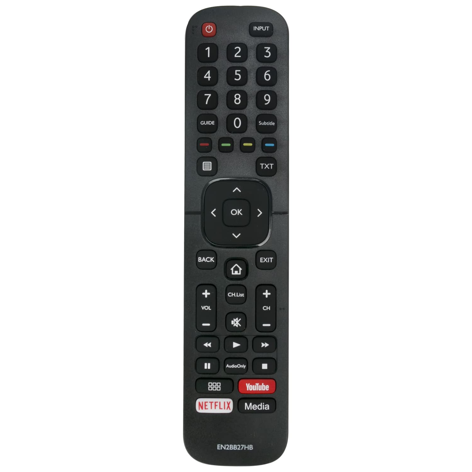VINABTY Replaced Remote Fit for EN2BB27HB Hisense TV A5600F 32A5600FTUK 40A5600FTUK 32A5600F 40A5600F
