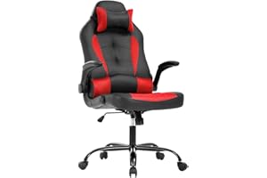 BestOffice PC Gaming Chair Ergonomic Office Chair Desk Chair PU Leather Racing Chair Executive Swivel Rolling Computer Chair 
