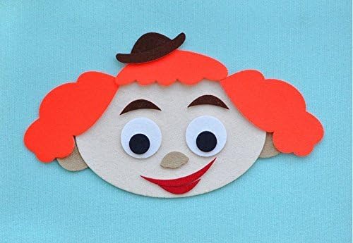 FELTMAN – Felt board with face which depicts Emotions - Flannel Board with Felt Details - Felt mosaic