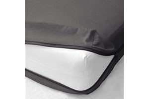 Shreem Linen Zipper Fitted Sheet -16 Inch Extra Deep Pocket, Soft Brushed Microfiber Bottom Sheet, Wrinkle, Shrink & Fade Resistant, Hotel Quality, Dark Grey, Queen