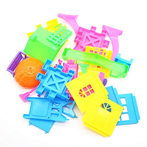Pausseo A Set of Baby Playground Surprise Doll Accessories Children Kid Princess Toy Park House Game Big Slide Playset Gift Toy LOL Surprise Doll DIY Parent-Child Interaction Puzzle Plaything