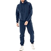 Uni Clau Men's 2 Piece Tracksuits Fleece Pullover Sweatsuits Athletic Fit Jogging Hoodie Outfit Set