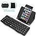 EC Technology Foldable Bluetooth Keyboard, Ultra Slim Portable Wireless Keyboard with Pocket-size, Ergonomic Design, for IOS/Android/Windows - Black