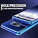 Galaxy Note 8 Case, Ultra Slim Electroplate 360 Degree Full Body Protection Mirror Case with Tempered Glass Screen Hard PC Protector for Samsung Galaxy Note 8 (Blue)
