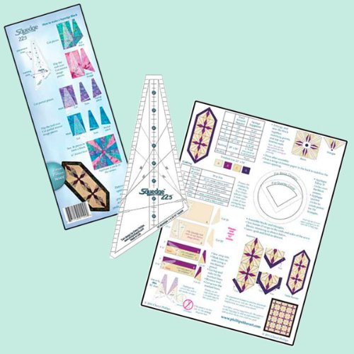 Squedge 22.5: Squared 22 1/2 Degree Wedge Quilt Ruler