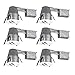 TORCHSTAR 12-Pack 4 Inch LED Gimbal Recessed Retrofit Downlight, 10W (65W Eqv.), CRI90+, Dimmable Directional Ceiling Light, Energy Star & UL, Offwhite Trim, 2700K Soft White