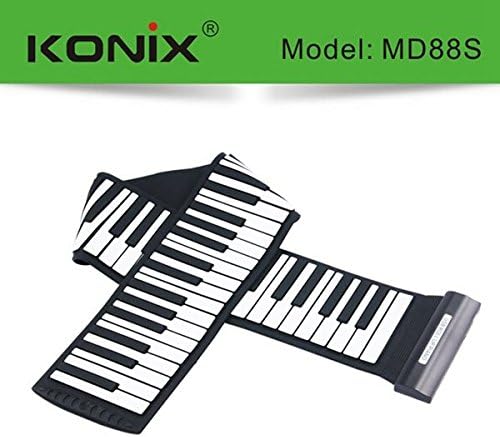 SOUND HOUSE 582 KONIX USB 88 Key MIDI Flexible Silicone Electronic Roll Up Piano MD88S