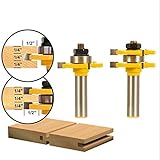 2 Pcs/set Tongue & Groove Router Bit Set 3/4" Stock