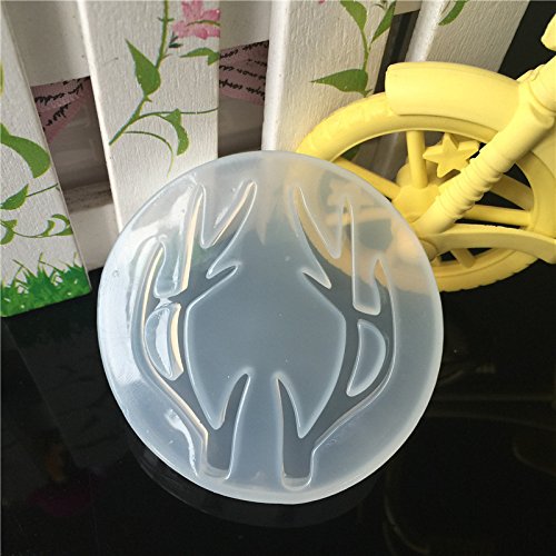 Elk Resin Mold Elk Antlers Silicone Mould for Epoxy Resin Craft Making Christmas Decoration (3Pcs Elk Antlers)
