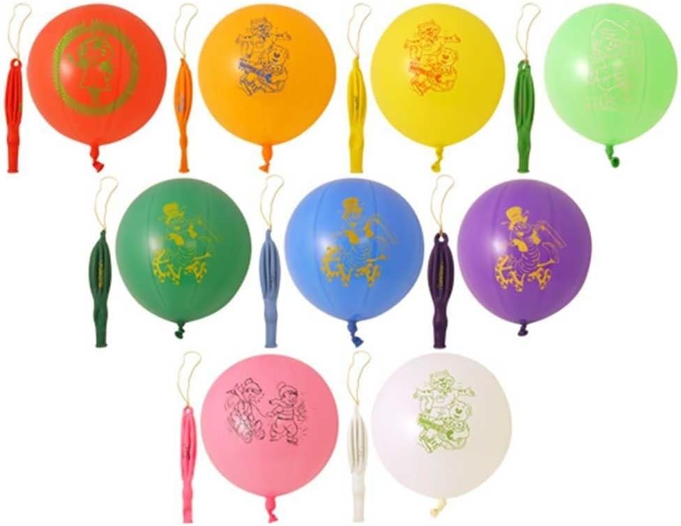 SHATCHI 5pcs-100pcs Large Punch Balloons with Elastic Multi Coloured Loot Bag Party Gifts Stocking Fillers Pinata Toys Wholesale Bulk Buy