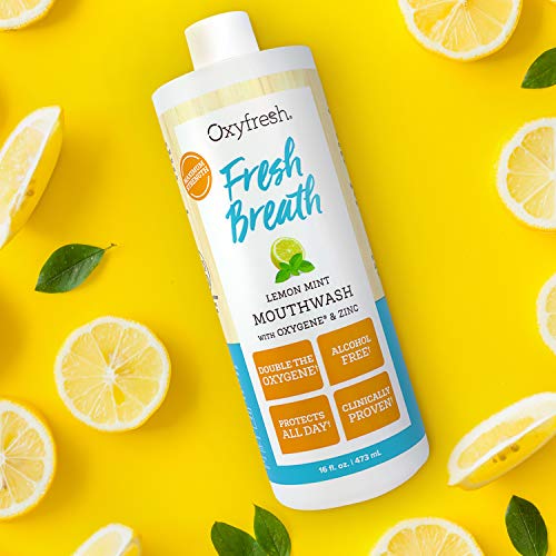 Oxyfresh Lemon Mint Mouthwash Oxygene & Zinc 1 Gallon 128 oz