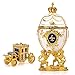 Unique Decorative White Faberge Egg: Extra Large 6.6 inches, Hand Painted Jewelry Box for the Ultimate Home Décor, Comes with Gift Faberge Carriage, Store Your Rings, Earrings and Jewelry in Style