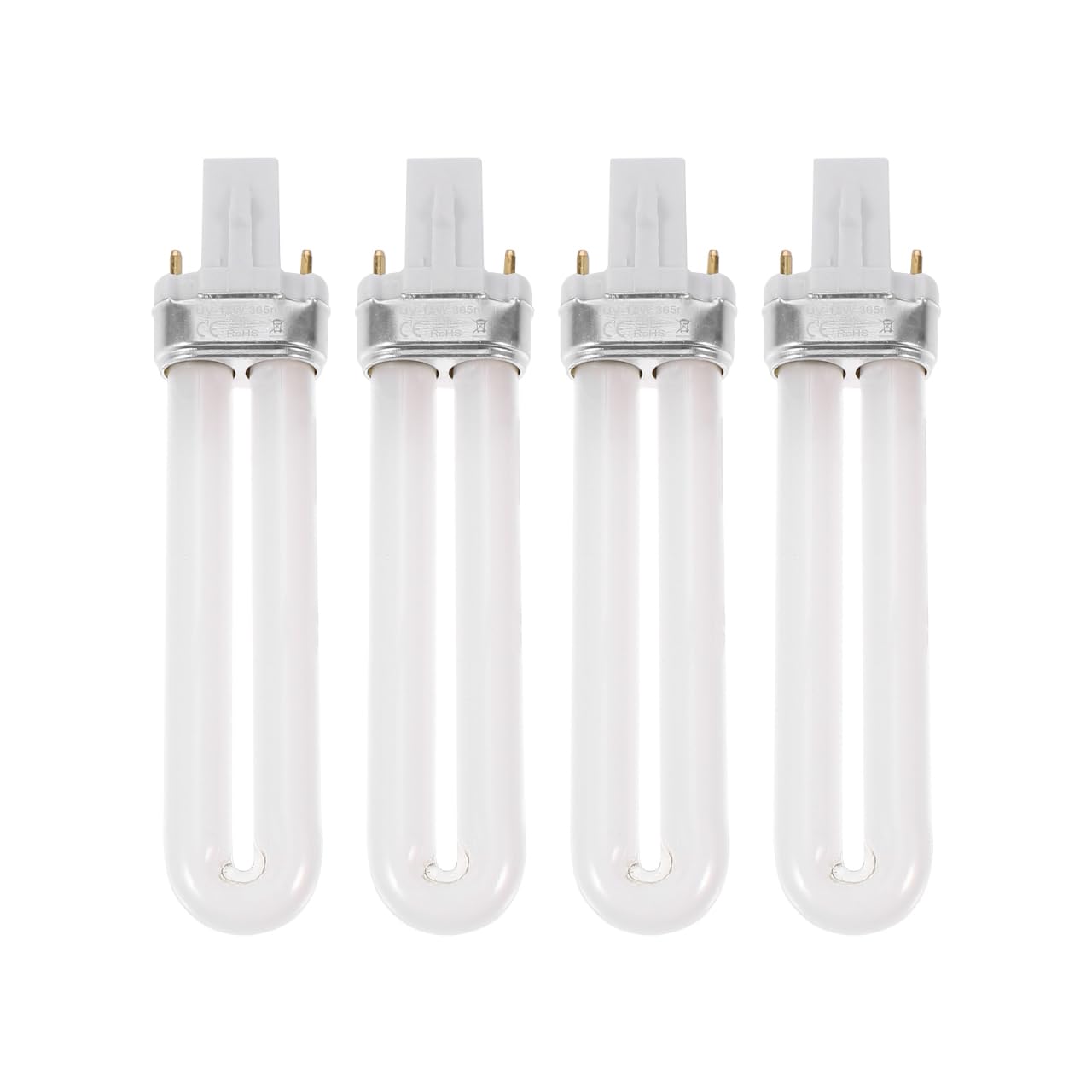 4PCS 12W Uv Light Tubes for Nail Polish 365nm Nail Dryer Lamp Bulbs Replacement Nail UV Lamp Tube Gel Curing Lamp Bulbs for Salon Home Use