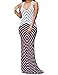 shekiss Women's Casual Sexy Summer Sleeveless Striped Bodycon Bandage Club Long Maxi Dress With Plus Size Floor Length,Burgundy,X-Large