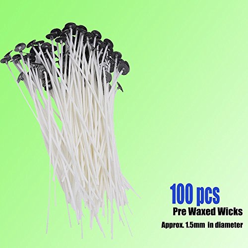 Homankit Candle Making Supplies 100 Pieces Cotton 8 Inches Candle Wicks for Candle Making, DIY Candle Making Kit