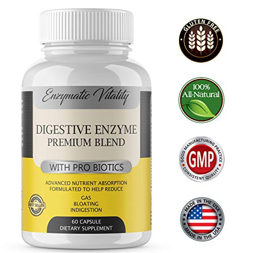 Digestive Supplements - Probiotic Digestive Enzymes - Stop Bloating & Constipation with Protease Enzyme, Bromelain, Papain to Reduce Acid Reflux, Advanced Nutrient Absorption