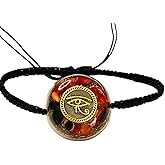 ARTE ORGONES & Design Orgone Bracelets Eye of Horus Amulet Protection Orgonite Black Tourmaline Pyrite Chackra Healing Crystals Men Women Yoga Meditation Reiki SBB Coil Handmade