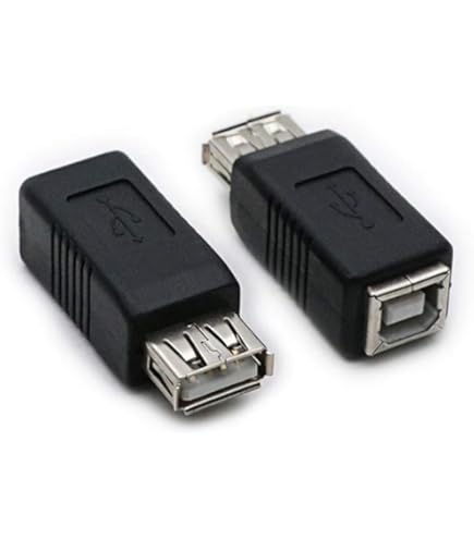 MEIRIYFA USB B auf A Panel Mount Connector Koppler, D-Typ USB2.0 Typ B Buchse auf USB-A Buchse Konverter Adapter für PC Laptop Drucker Scanner