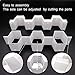 KLOUD City Household White Plastic Partition Bee Style Underwear Socks Bras Ties Belts Scarves Drawer Divider Cabinet Clapboard (White)