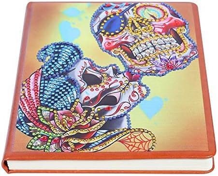 Silveroneuk Leather Journal, Refillable A5 Notebook Writing Books Journal Diary Daily Notepad with DIY Mandala 5D Diamond Painting and 100 Blank Pages Daily Sketchbook Diary Kids Birthday Gifts