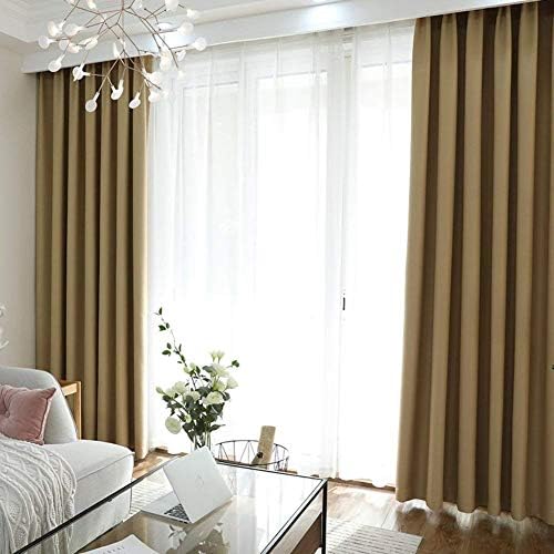 Blackout Curtains Drape Simple modern Bedroom Balcony Living room Sunscreen Visor Soundproof Readymade curtain Set of 1 panels-B 270x200cm(106x79inch) (Color : D, Size : 250x270cm(98x106inch))