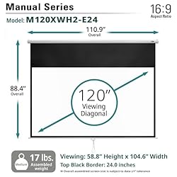 Elite Screens Manual Series, 120-INCH 16:9, Pull
