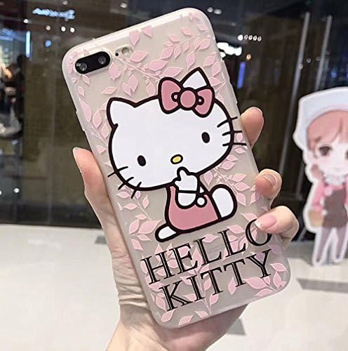 YTamazing Cute Hello Kitty Slim fit Soft Rubber TPU Skin Phone Case Back Cover For iPhone 7/8 and iPhone 8 Plus/7 Plus,iPhone X (7plus/8plus Style1)