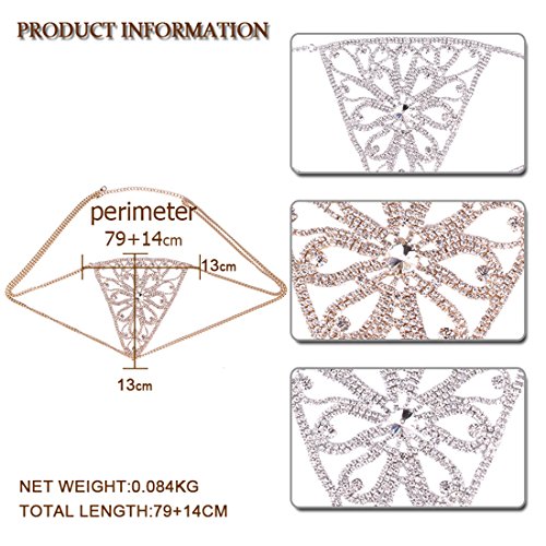 Holylove Gold Bikini Underwear Women Statement Body Chain, Body Jewelry Neckalce for WomenÂ Novelty Costume Fashion Jewelry 1Â pcÂ withÂ GiftÂ Box -HLUN01 Gold