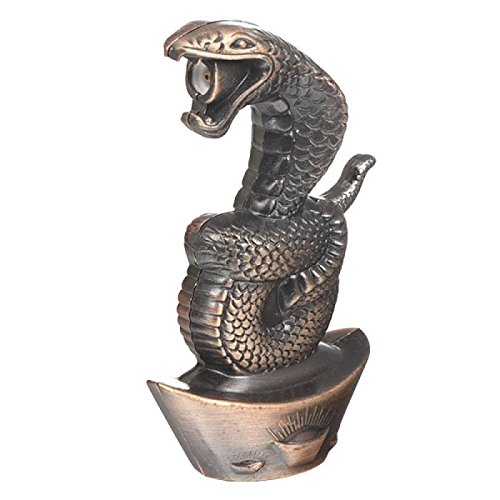 Metal Cobra Snake Shape Style Windproof Refillable Butane Cigarette Lighter Gadget Gas Torch Jet Lighter - Brown
