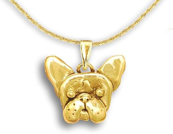 french bulldog gold necklace