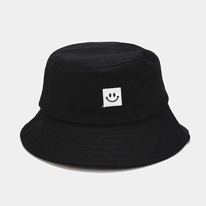 N/N Bucket Hat Smiley Face Unisex Outdoors Sunscreen Casual Fisherman