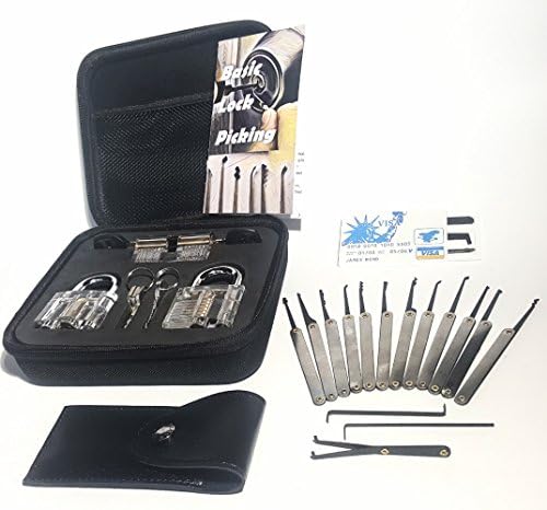 Vistal Lock Pick Set with Practice Locks and Emergency Disguised Lock Picking Tools Detailed Printed Guide To Learn Lockpick Tools