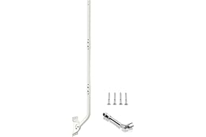 CEKAY Universal Adjustable Mounting Pole, Steel J-Mount for Attic Outdoor Roof Wall Installation, Weatherproof Mast Pole, Mounting Bracket and Hardware Included (Diameter 1 1/4", Length 49 3/4", White)