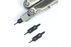 Cosmedge Eyeglass Bit Kit Set for Leatherman, Replacement Double-Ended Flat Screwdriver Bits, Phillips and Flat Tip Eyeglasses Screwdrivers for Leatherman Multi-Tool Accessories,S2 Steel (3Pack)