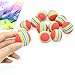 Yonisun Pack of 12 Colorful Soft Foam Rainbow Play Balls for Pet Cat