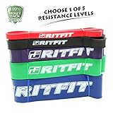 RitFit Pull Up Assist Band - Premium Resistance Band Pull Up Assistance, Resistance Training, Body Stretching, Powerlifting, Mobility Training