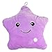 Star Plush Pillow - Mu Yangren LED Night light Creative Stuffed Toys for Kids Children (purple)