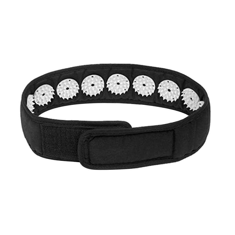 SUPVOX Wrap Belt Headband for Muscle Relaxation Acupressure Wrap for Neck and Head - Facial Skin Lift Chin up Belt Headband - Black Massage Tool Relaxation and Meditation