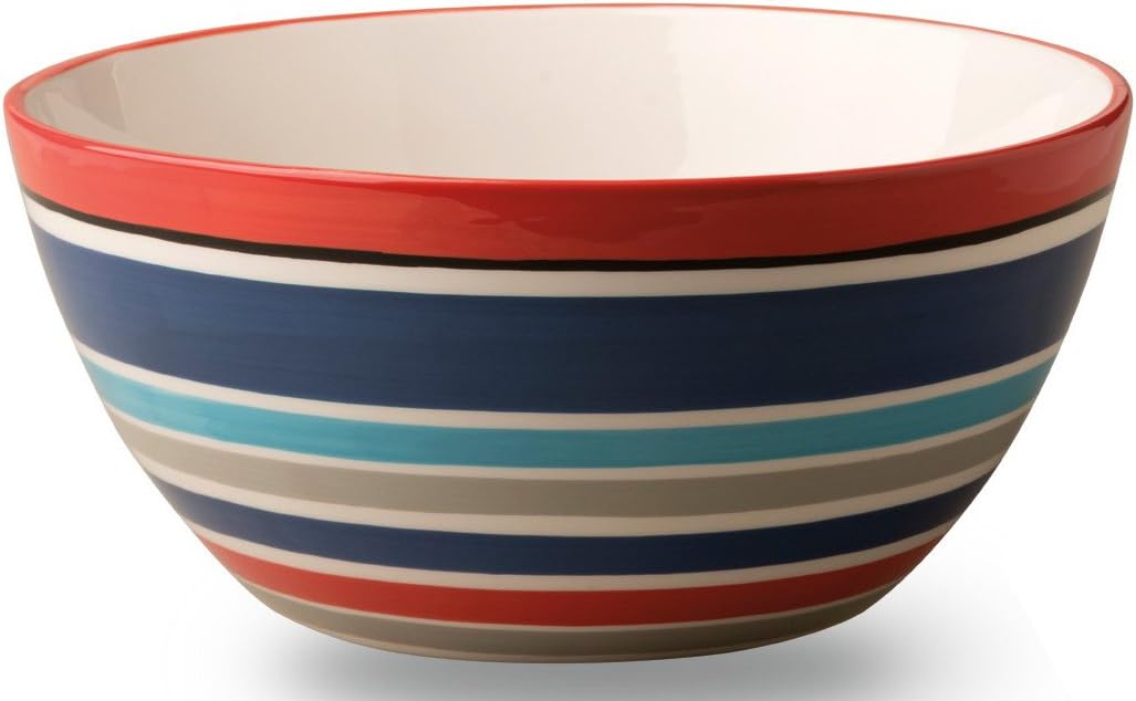 Boston International Ceramic Salad Bowl, Patriotic Picnic Salad Bowls