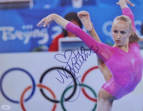Nastia Liukin Signed Olympic Gold 11x14 Photo Jsa Certified Sports Memorabilia - 
