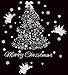 SWORNA Holiday Series SN-62 Merry Christmas Tree Angel Snowflakes Removable Vinyl DIY Wall Window Door Mural Decal Sticker for Retail Store/Coffee House/Restaurant/Supermarket/Dress Shop 44