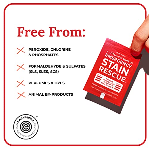 EMERGENCY STAIN Remover Spray 25 Wipes Couch Stain Remover for Clothes, Fabric, Silk, Linen