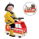 Svan Ride On Fire Truck Solid Wood - Removable Seat Turns Into Toy Box