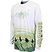 Guy Harvey Long Sleeve Performance Bass T-shirt (X-Large, White)