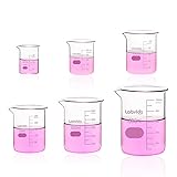 Labvida Upgrated 6 Size Low Form Glass Beaker