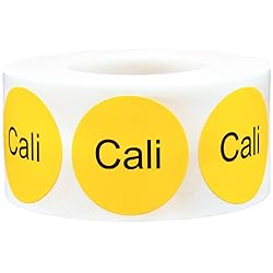 Cali Deli Labels 1 Inch Round Circle Dots 500 Total
