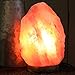 Amethya Natural Himalayan Salt Lamp, Hand Carved with Elegant Wood Base (Set of 2)