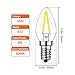 HzSane 2W LED Filament C7 Night Light Bulb, 6000K Daylight White 200LM, E12 Candelabra Base Lamp C7 Mini Torpedo Shape, 15W Incandescent Replacement, 360 Degrees Beam Angle, Non-dimmable, 4 Pack